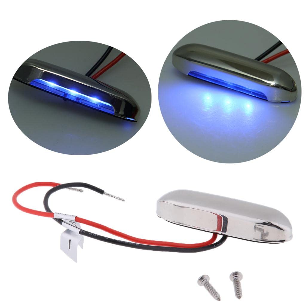 Blue Lights for Steps Decks Pathway Yard Stairs Fence Led Lamp Outdoor Waterproof | 1 Piece Marine Boat Stair Light-image-20