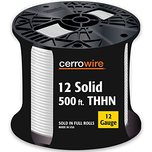 Cerro 112-1652J 500-Feet 12-Gauge Solid THHN, White
