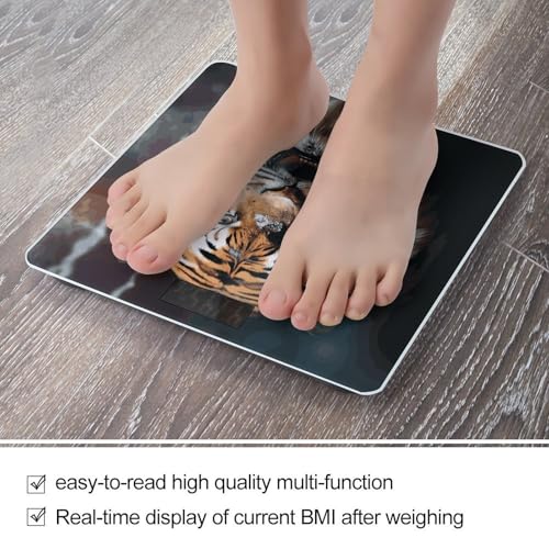 Báscula digital de baño con pantalla LED clara y vidrio templado miniatura 5
