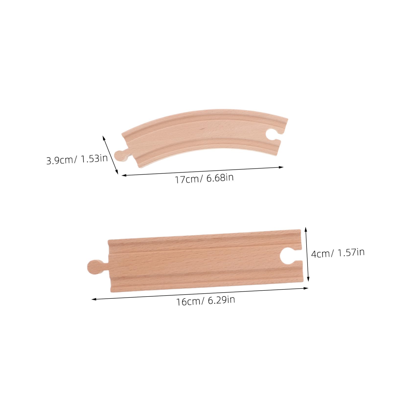 HANABASS Set di Espansione Binari in Legno per Trenino Elettrico Accessori Creativi per Costruzione Ferroviaria Compatibili con Modellini di Treni