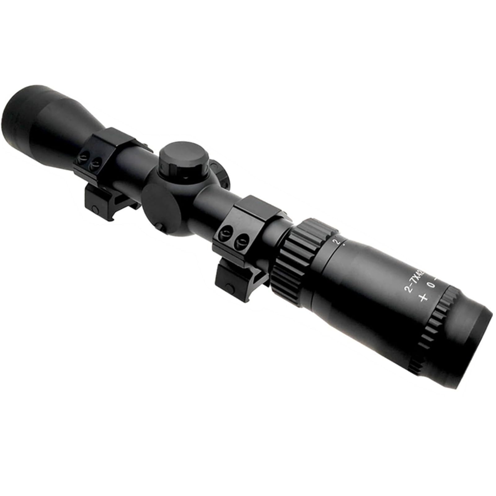 CAJOAUIS 2-7x42 Long Eye Relief Scope Mil-dot Reticle 30mm Tube Diameter Fits Mosin Nagant 1891/30 M39 M44