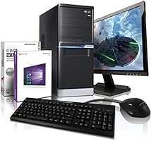Komplett PC Multimedia A8-5545 inkl. Windows 10 Professional - AMD Quad-Core A8-5545 4X 2700 MHz, AMD Radeon HD 8510D 4096 MB HDMI/VGA mit DirectX11 Technology, USB3, 8GB RAM, 1TB HDD, 22-TFT #5254