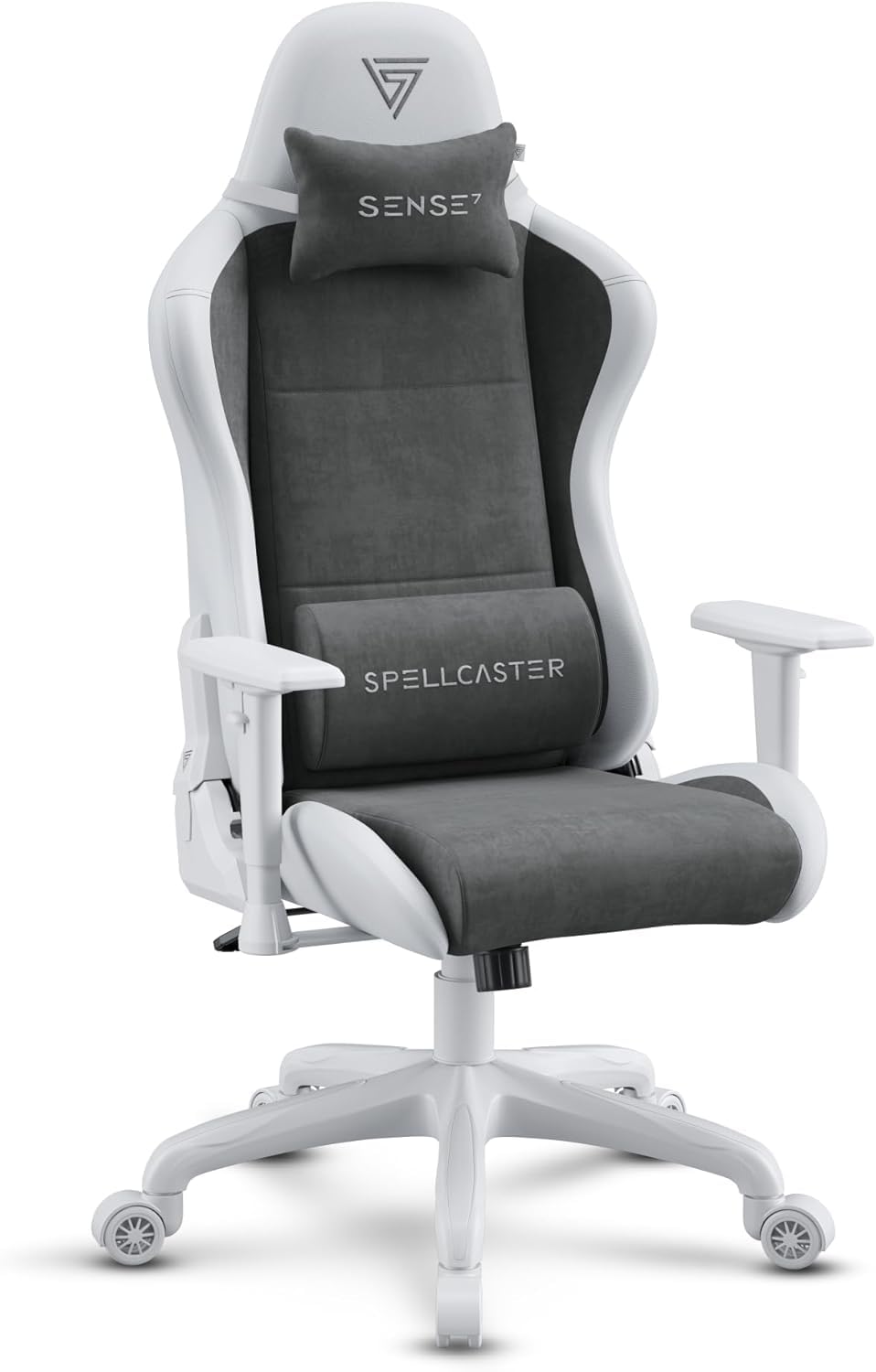 SENSE7 Sedia Gaming Spellcaster FUKU - Eco-Pelle & Alcantara - Comfort Ergonomico, Inclinazione 160°, Braccioli 1D, PU Durevole & Schiuma Traspirante - Ideale per Ufficio o Casa, Design Elegante