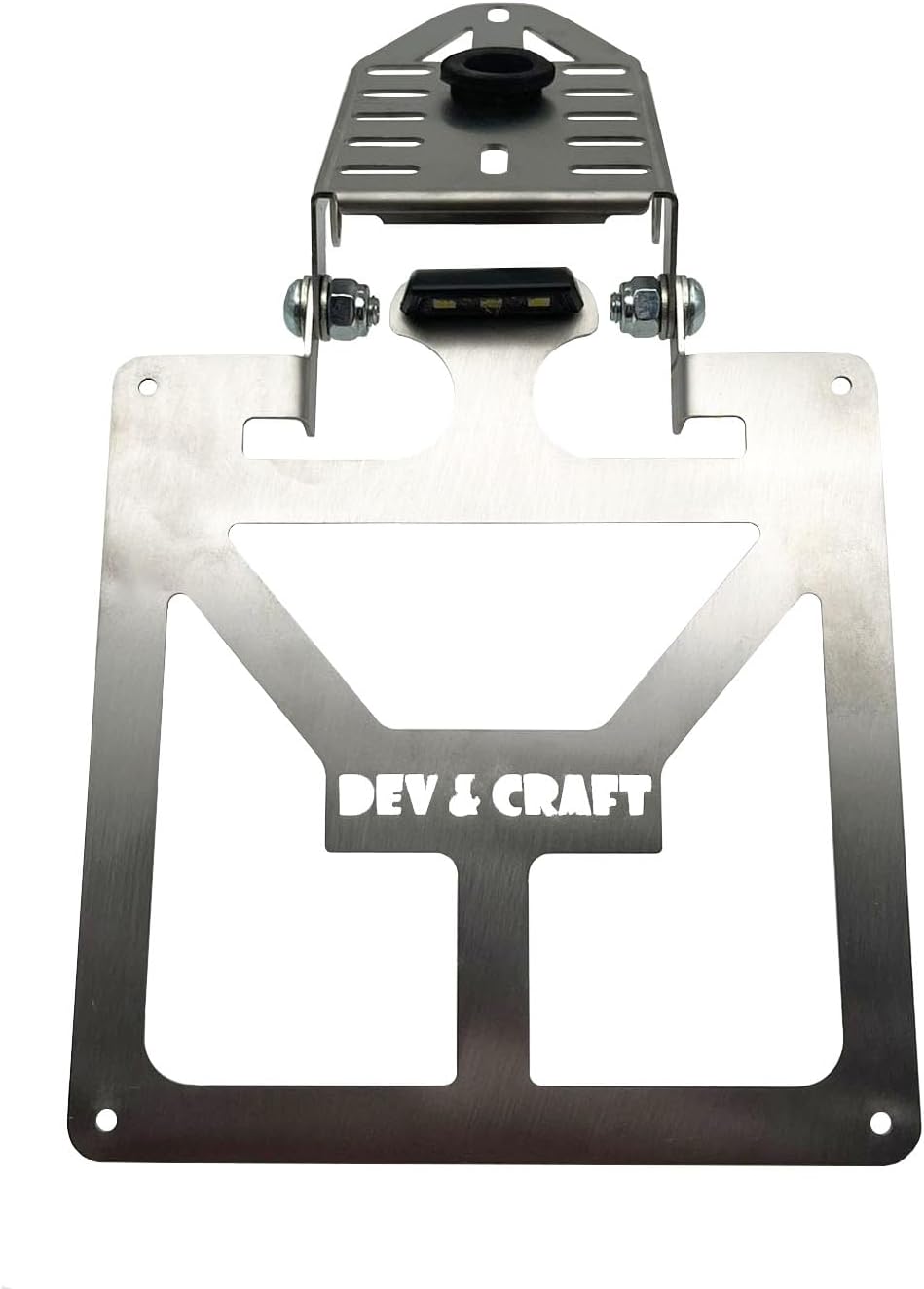 Portatarga Pieghevole Per Benelli Leoncino 800 - Verniciato Nero Con Luce LED Per Targa | Regolabile E Reclinabile - Foto 10