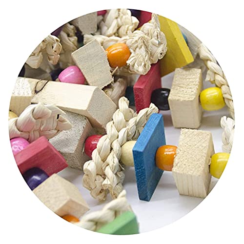 Vogelspeelgoed Grote papegaai kauwen speelgoed - vogel papegaai blokken knopen scheuren speelgoed vogel kooi bijt… - Afbeelding 6