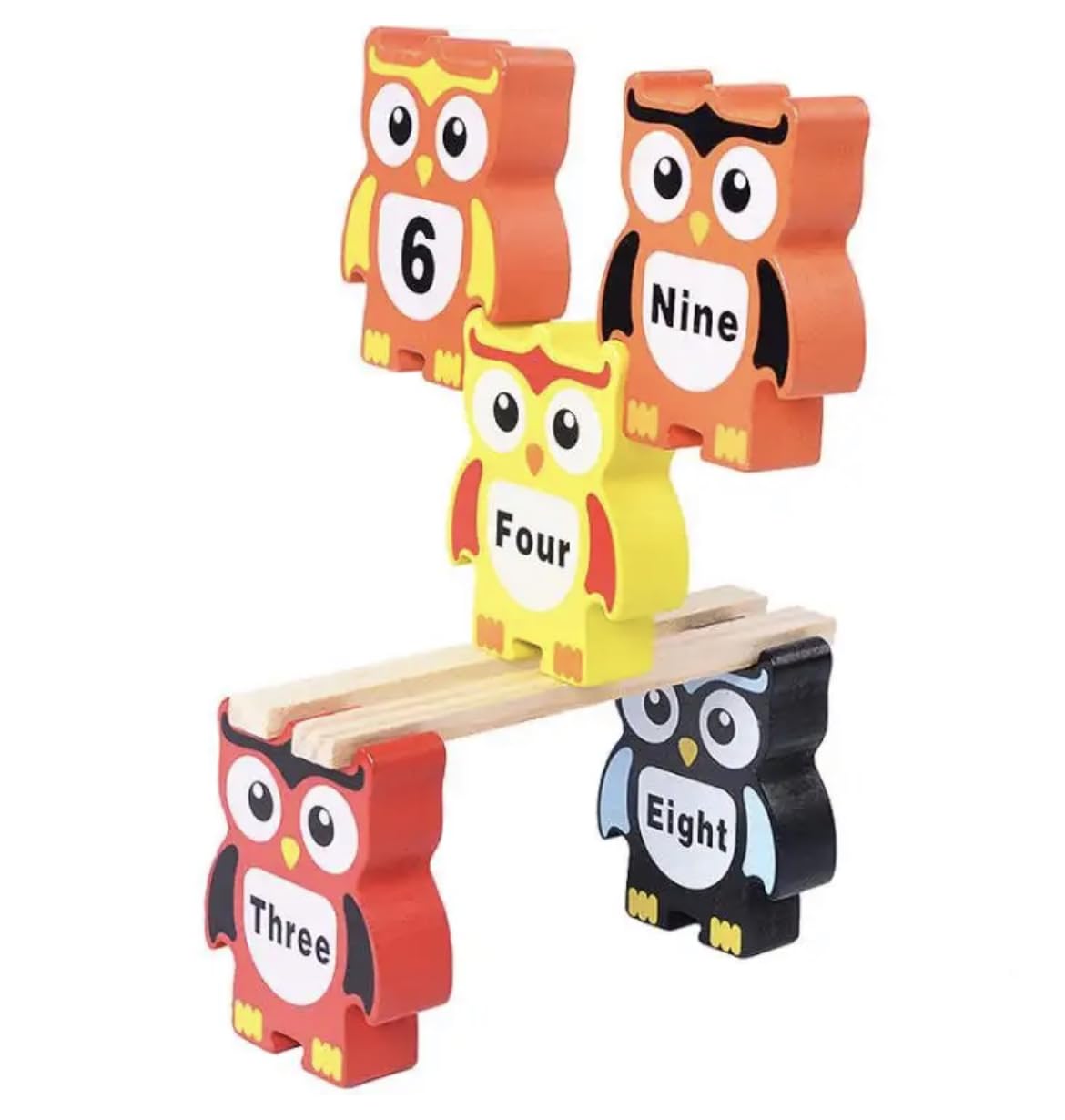 TOYARTSY Wooden Owl Balancing Stacking Block Games for Kids, 12 Piece Building Blocks Numbers Sorting | Educational Baby Toys | Learning Game 3