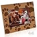 KATE POSH - Doggie Paw Engraved Natural Wood Picture Frame, Best Dog Ever, Memorial Dog Frame, Best Cat Ever, Memorial Cat Photo Frame (4x6-Horizontal)
