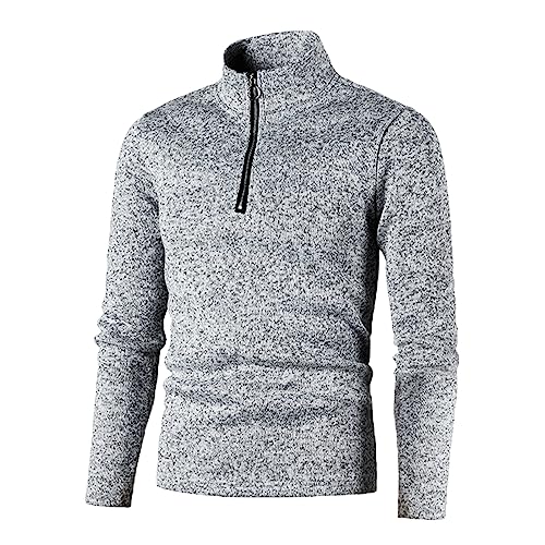 Mens Casual Slim Fit Sweaters Slim Fit Pullover Knitted Lightweight Sweater Long Sleeve Solid Fashion Polo Tops