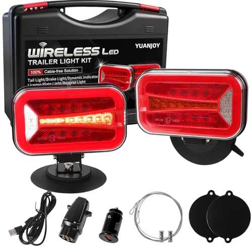 Kit feux arrière sans fil remorque étanche IP67 éclairage LED portatif