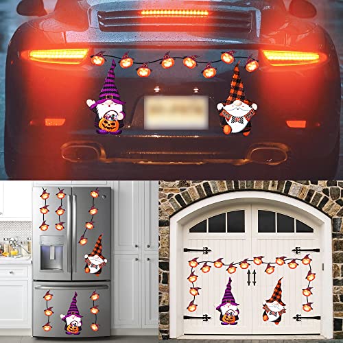 Image of 30PCS Halloween Car Refrigerator Decorations - Reflective Pumpkin Gnome Magnet Accessories Set Trunk /Trick or Treat Decor