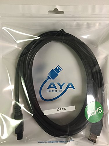Amazon.com: AYA 10Ft (10 Feet) FireWire Cable IEEE-1394b 9pin-6pin
