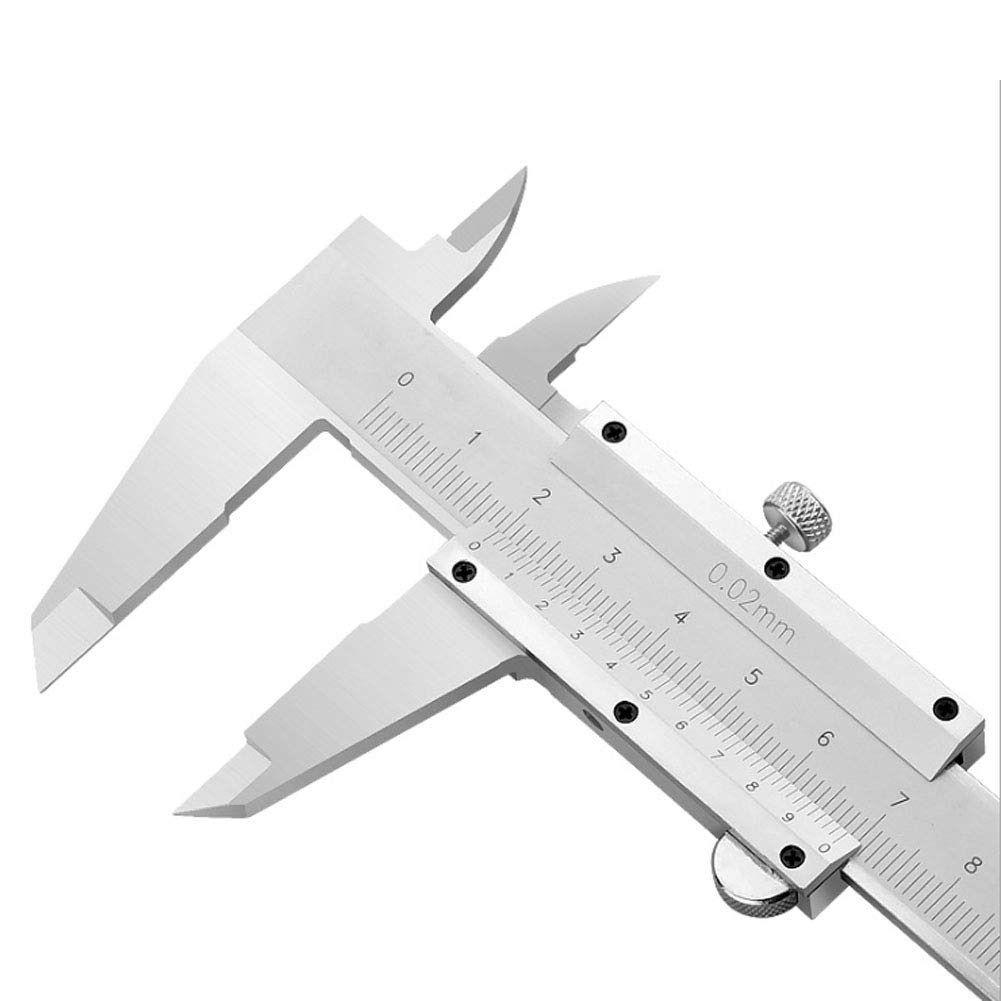 Calibrador Vernier, Altura de Profundidad del Calibrador de Herramienta de Medición Vernier, 0-150-200-300Mm, Calibrador Mecánico de Acero Inoxidable de Alta Precisión y Grado Industrial (200Mm)