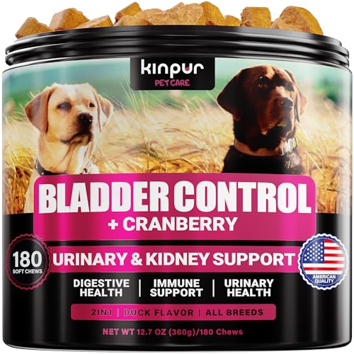 180 Cranberry Chews - Dog Cranberry Supplement - Natural Aid for Urinary Tract, Bladder, Kidney Health - Immune Support for Dogs of All Ages and Breeds - American Quality - Duck Flavor