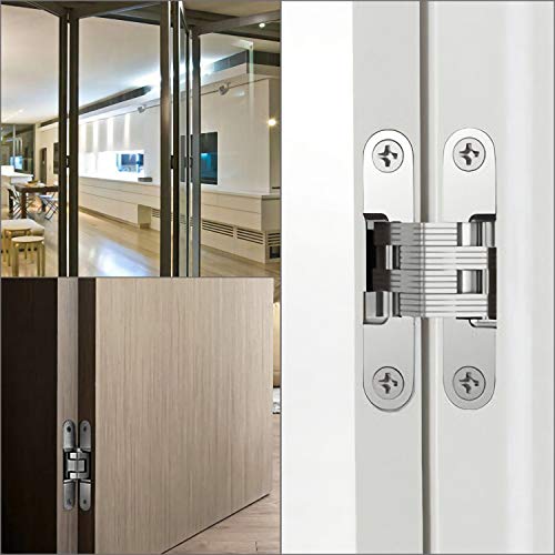 QWORK 2 Pack Cerniera nascosta, cerniera a croce