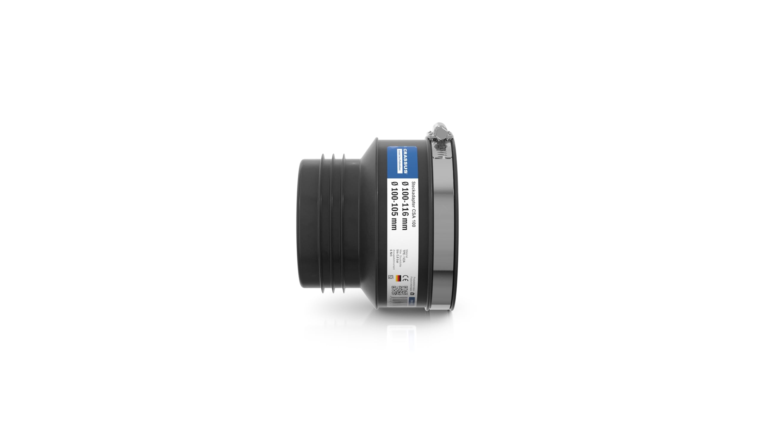 Crassus Kombiadapter CKA, TPE, 1 Stück, 100-105 / 90 / 75 mm, CRA10014 Crassus Kombiadapter CKA, TPE, 1 Stück, 100-105 / 90 / 75 mm, CRA10014