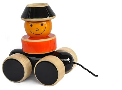 Maya Organic Handcrafted Wooden Toy - GO GO (Stacker and Pull Toy)