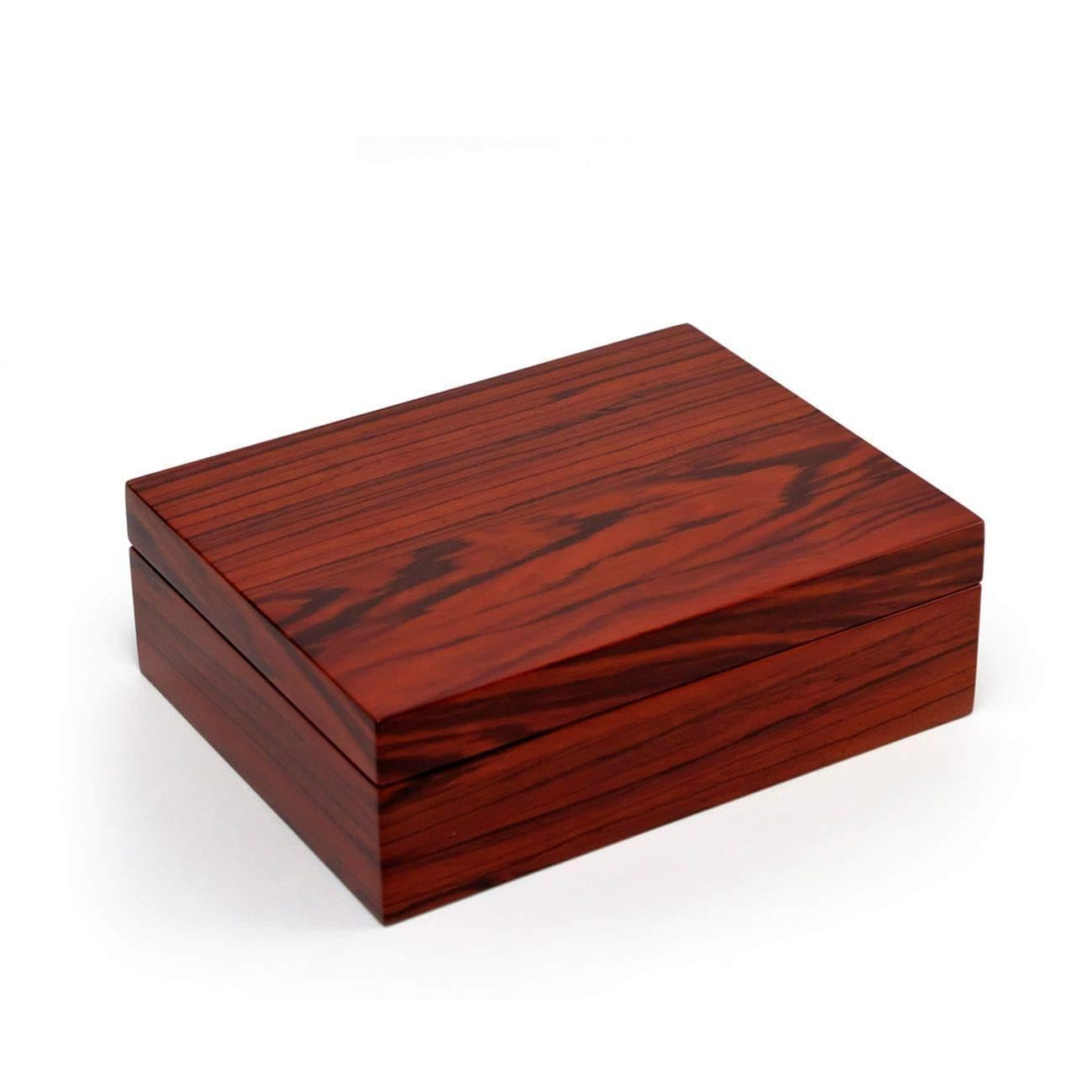 MusicBoxAttic Ultra-Sleek 18 Note Hi Gloss Zebra Striped Wood Finish 7" LCD Video Jewelry Box - Many Songs to Choose - Candle in The Wind