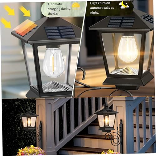 Luz de jardín solar resistente al agua con macetero y montaje de pared 5