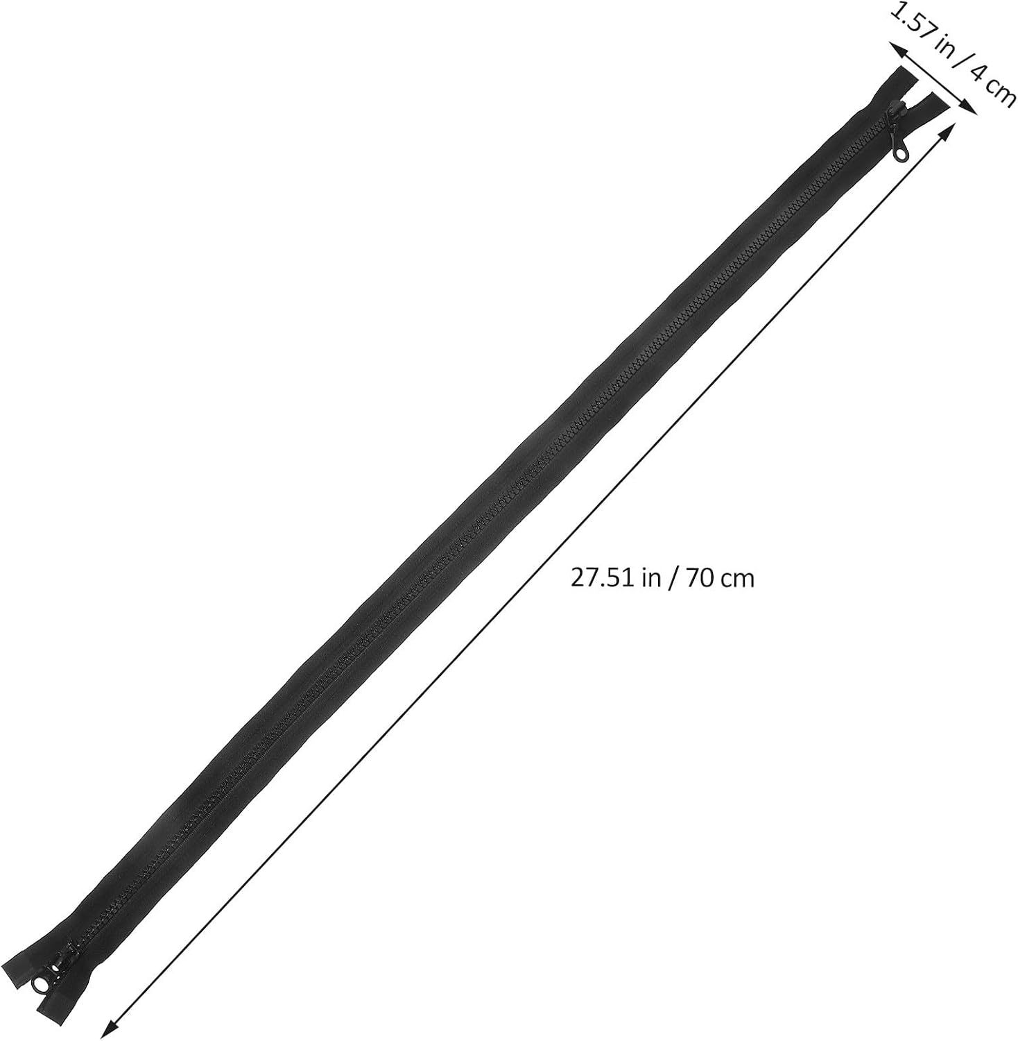 10pcs Black Resin Multi-Function Separating Zipper