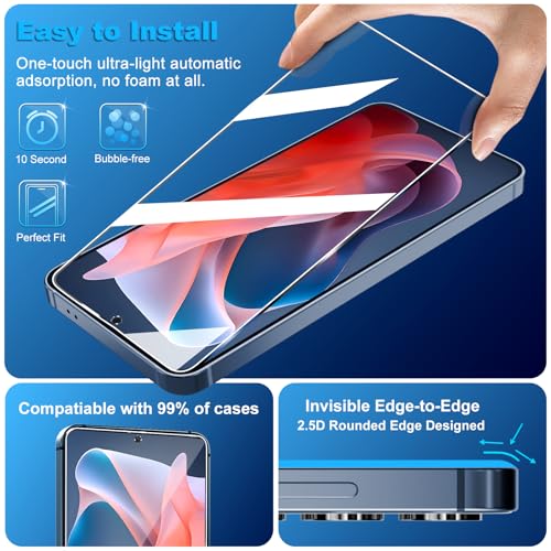 Image of firtstnow 3 Pack for Motorola Moto G (2026 /2025) Screen Protector Tempered Glass, Military Grade Shatterproof, 9H Hardness, Fingerprint Unlock, HD Clear Case Friendly 6.7 Inch
