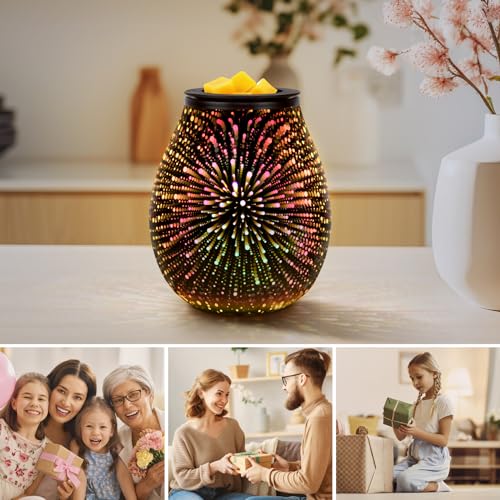 Bobolyn Glass Electric Oil Burner Wax Melts Burner Warmer Melter Fragrance Wax Burner for Home Office Bedroom Living Room Gifts - Image 7
