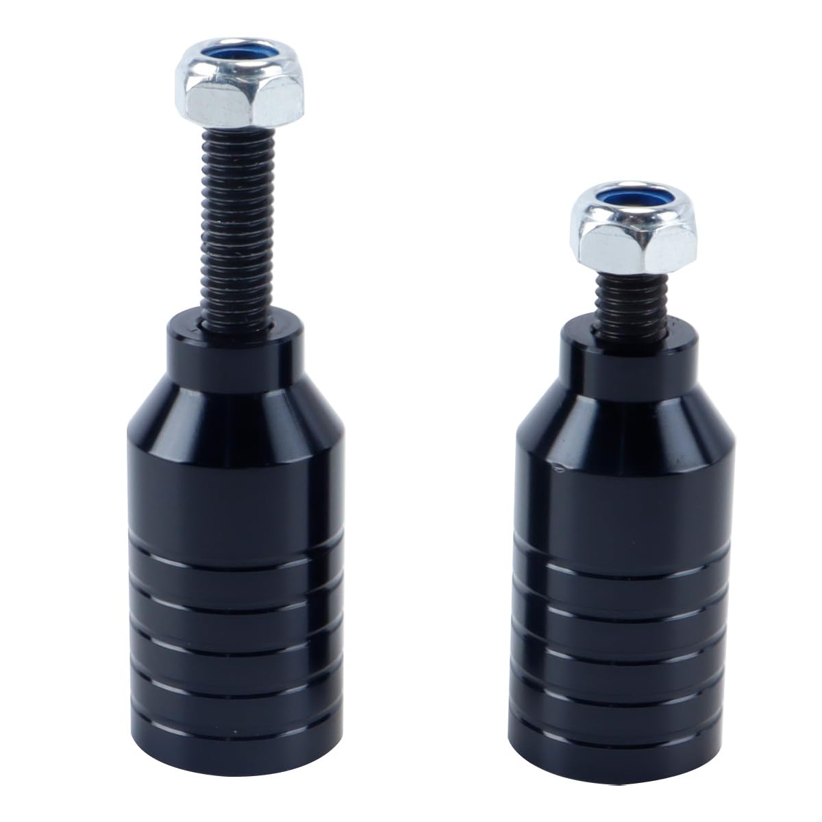 Estribos para patinete acrobático Pro Stunt de aluminio negro arcoíris 12,9 pasos tuerca montaje grinds 5050