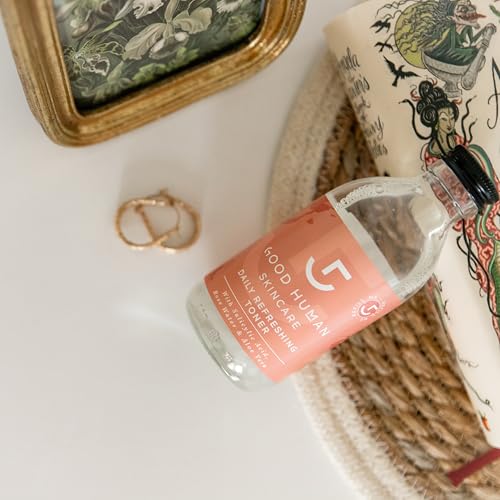 Good Human Salicylic Acid Toner 200ml with Hyaluronic Acid Rose Water and Aloe pH Balancing Pore Minimizing Hydrating Soothing Facial Toner for Oily Acne Prone Sensitive Skin 2% BHA Formula