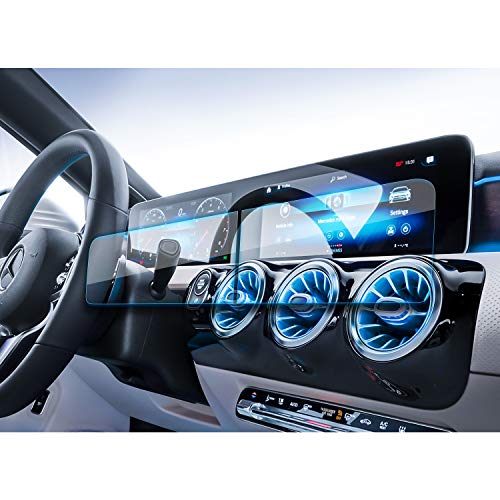 YEE PIN Protecteur d'écran en Verre trempé pour Mercedes Benz Classe A W177 V177 Classe B W247 2019 2020 2021- Film de Protection de Navigation GPS Anti-Rayures
