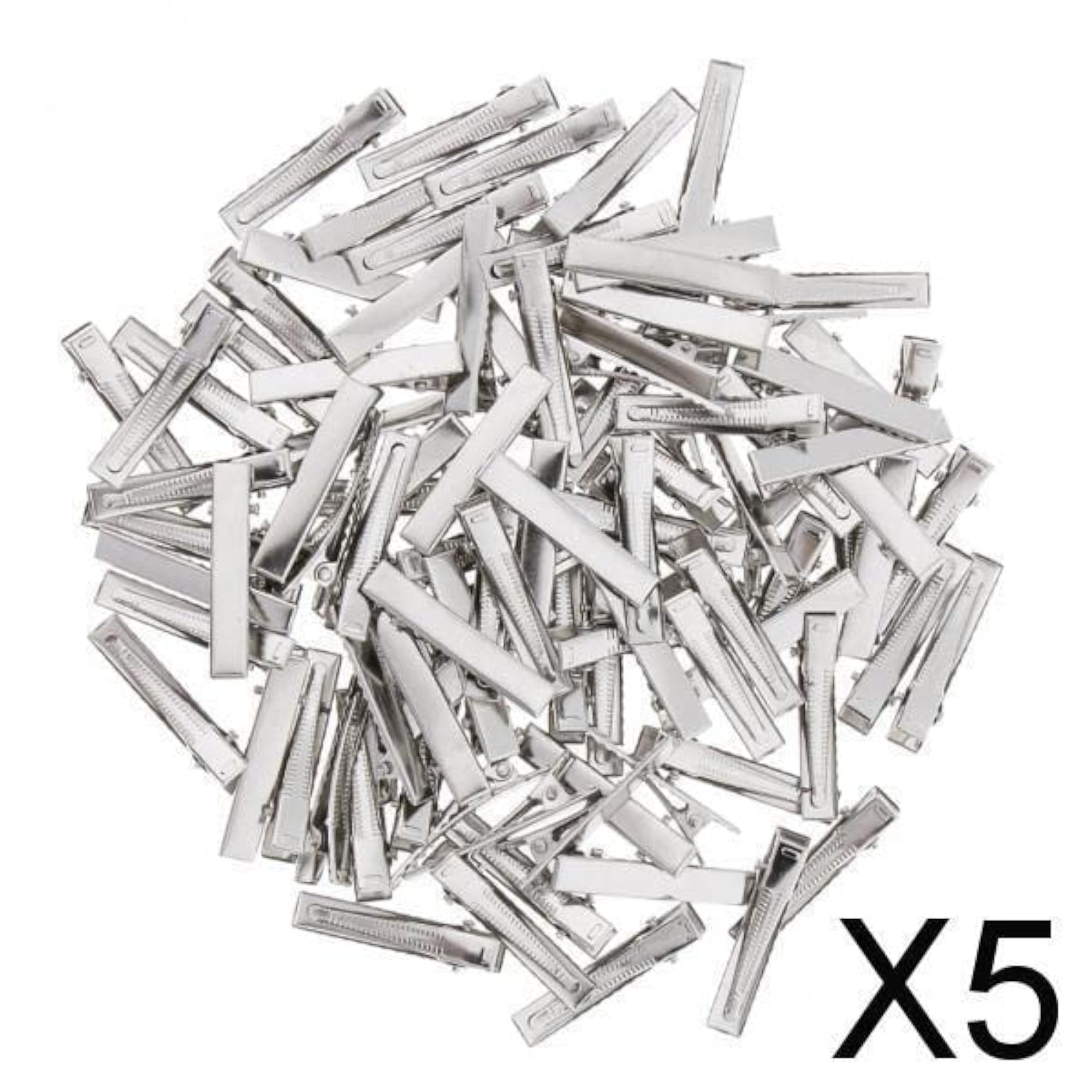 5xFlat Iron Single Prong Duck Alligator Hair Clips