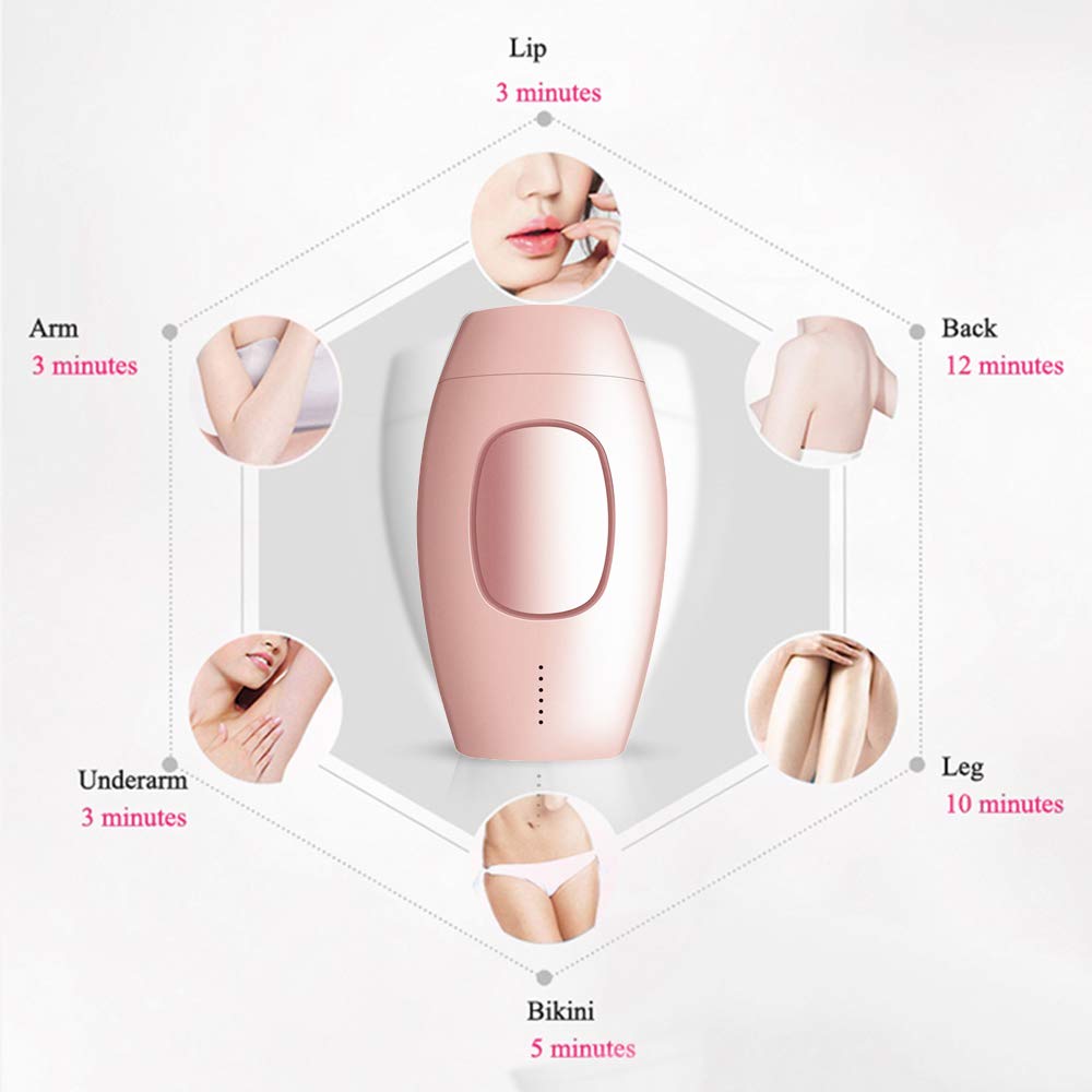 Système d'épilation au laser, épilateur à lumière permanente 2-en-1, 600 000 flashs, convient aux appareils de rajeunissement cutané à la maison pour le visage, les bras, le dos et le bikini