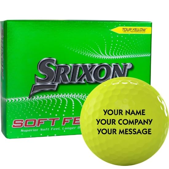 Srixon Soft Feel 13 Yellow Personalized Golf Balls