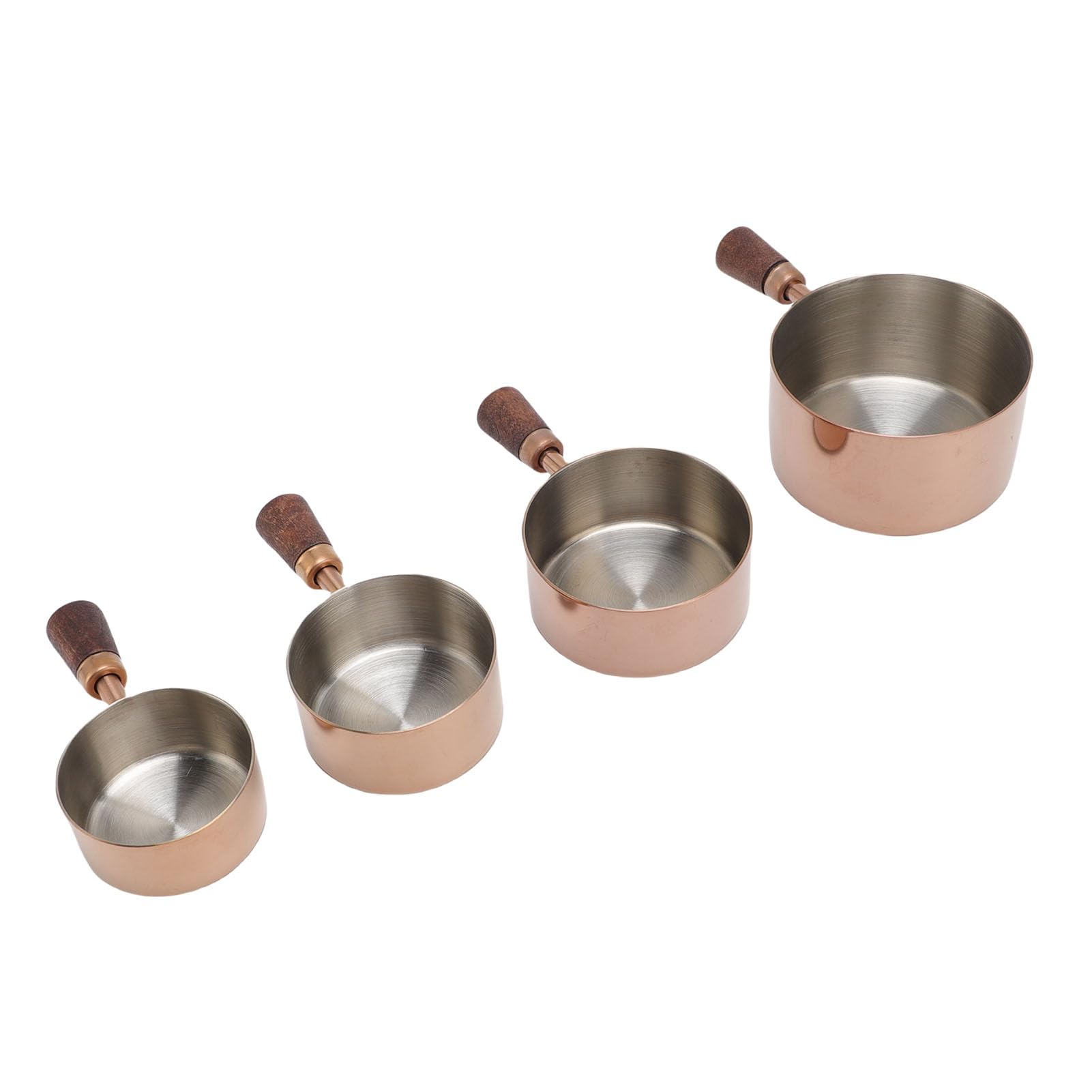 Taza medidora de acero inoxidable 4 Uds., tazas apilables para condimentos