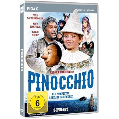 Pinocchio , Die komplette 6-teilige Kult-Serie mit Starbesetzung wie Mario Adorf