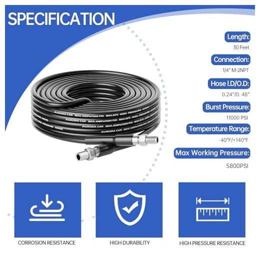 30FT Sewer Jetter Kit for Pressure Washers