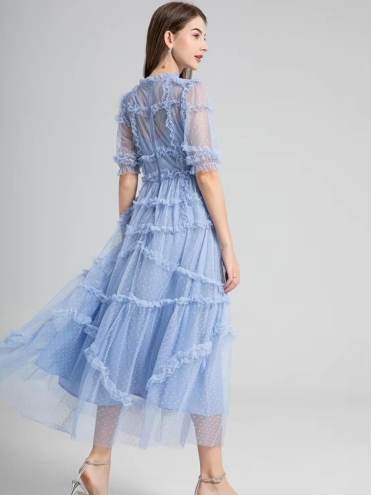 Floral Print Long Sleeve Maxi Dress for Women Summer Autumn Dresses