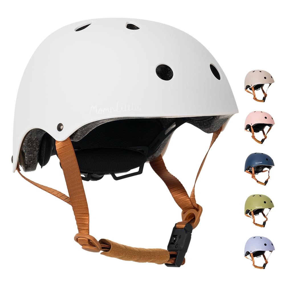 MomnLittle Kids Bike Helmet with Quick Pinch-Free Magnetic Buckle CPSC Certified Bike Helmet for Toddler Boys and Girls