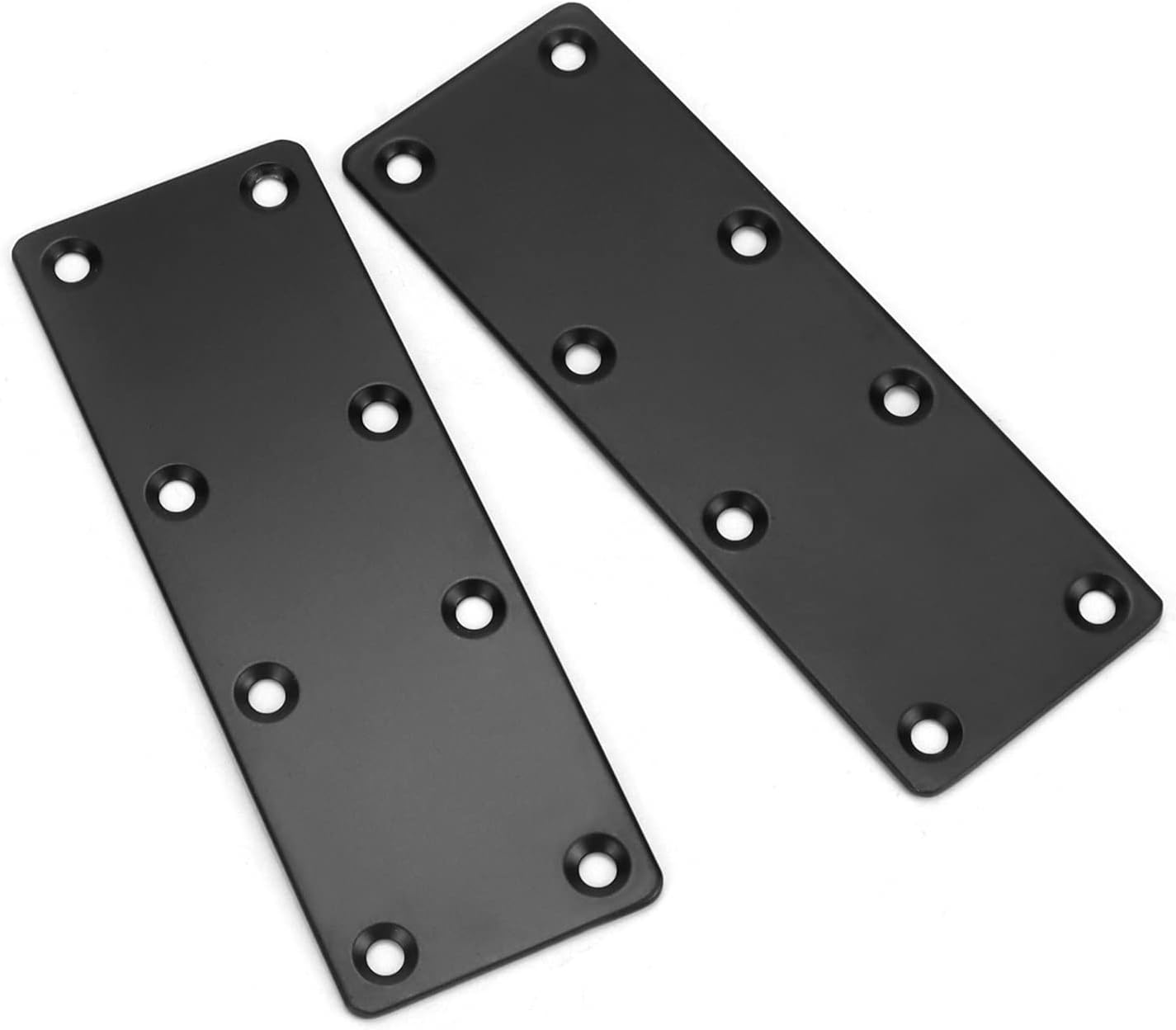 QWORK Flat Mending Plate, 20 Pcs 5-1/2" x 2" Metal Straight Bracket Repair Fixing Joining Brace, Right Angle, Flat Bracket Connector with Screws, for Wood Furniture Cabinet Shelves