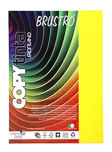 Copytinta Coloured Craft Paper A4 Size 80 GSM Bright Yellow Shade, 30 Sheets Pack. Double Side Coloured for Office Printing, Art and Craft.