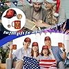 Ferrochef 5 Pcs 250th Anniversary USA Gifts Set 1776-2026 Veteran Gift Patriotic Commemorative America Enamel Pins Red USA Baseball Hat Metal Coin Ceramic Mug Keychain for Patriot's Day #5