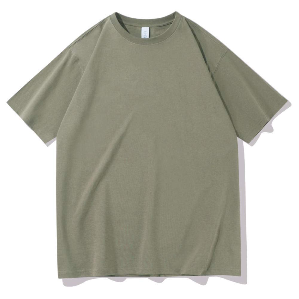 T-shirt męski 230 g, ciężki, bawełniany, luźny, na lato, okrągły dekolt, masywny kolor, 6 sztuk, 31, 3XL