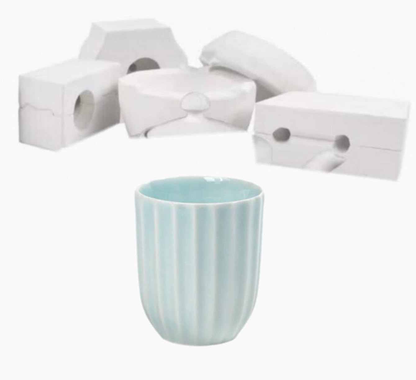 1Set Pottery Tools Potters Ceramic Mold Ceramic Forming Mold Plaster Molds DIY Handmade Home Decor Supplies - Cup, as show