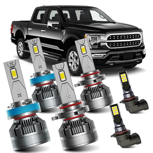 AWALITED fits for Ford F150 2015-2021 2022 2023 lo-hi fog lights combo 6pcs Plug and Play 300% Super Bright White Powersports F-150 Lights Blubs