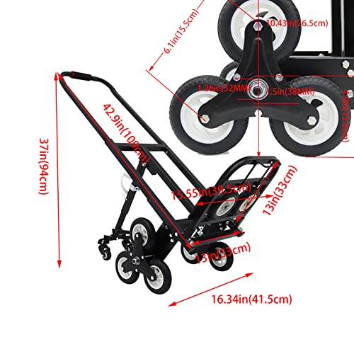 Carretilla portátil plegable para escaleras 420 lbs capacidad miniatura 2