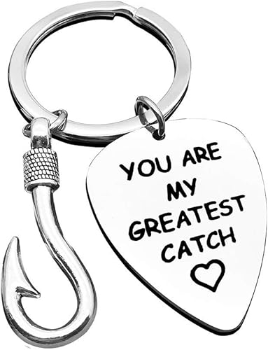 Baipilu Fishing Keychain - You Are My Greatest Catch - Silver - Heart-Shaped - S