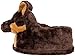 Silver Lilly German Shepherd Slippers - Plush Dog Slippers w/Platform (Brown/Tan/Black, Small)