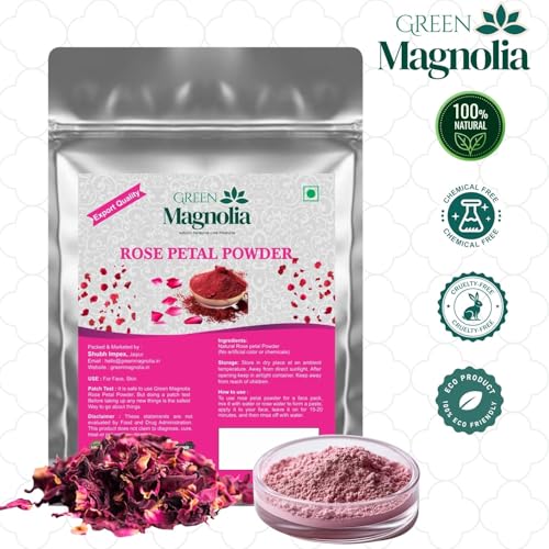 Image of Pure & Natural Rose Petal Powder for Face & Skin No Chemicals No Artificial Color Ideal For Skin Refreshing Cleansing & Glow (50gm)