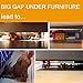 8-Pack Toy Blocker, QIYIHOME Gap Bumper for Under Furniture, BPA Free Safe PVC with Strong Adhesive, Stop Things Going Under Sofa Couch or Bed, Easy to Install