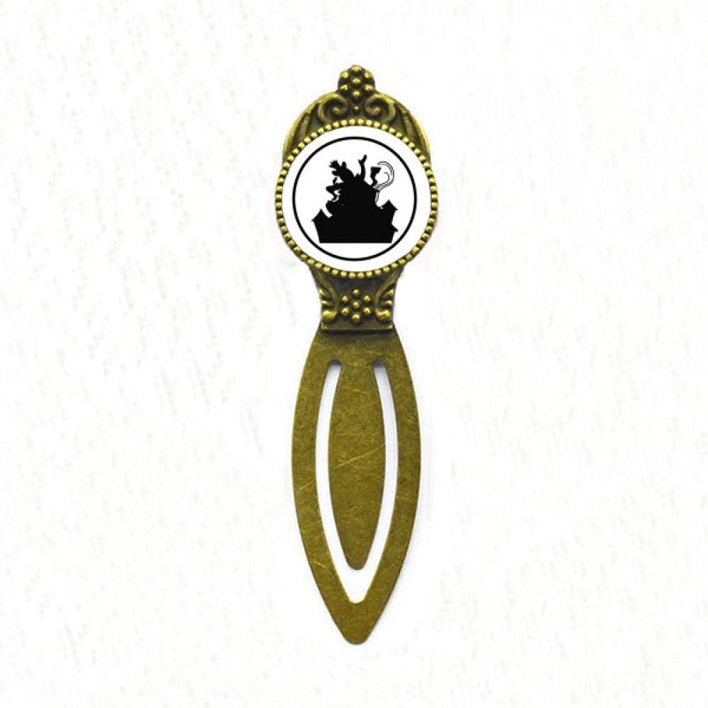 Marque-page château de clown silhouette noire métal rétro