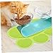Kisangel Non- Paw-Shaped Cat Litter and Feeding Mat Leakproof Easy to Antislip Base for Food and Water Green for Cats of All
