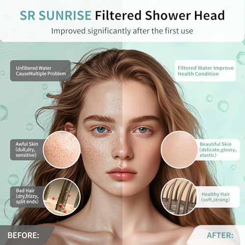 SR SUN RISE Filtered Shower Head with Filters,High Pressure Rain Shower Head - image 2